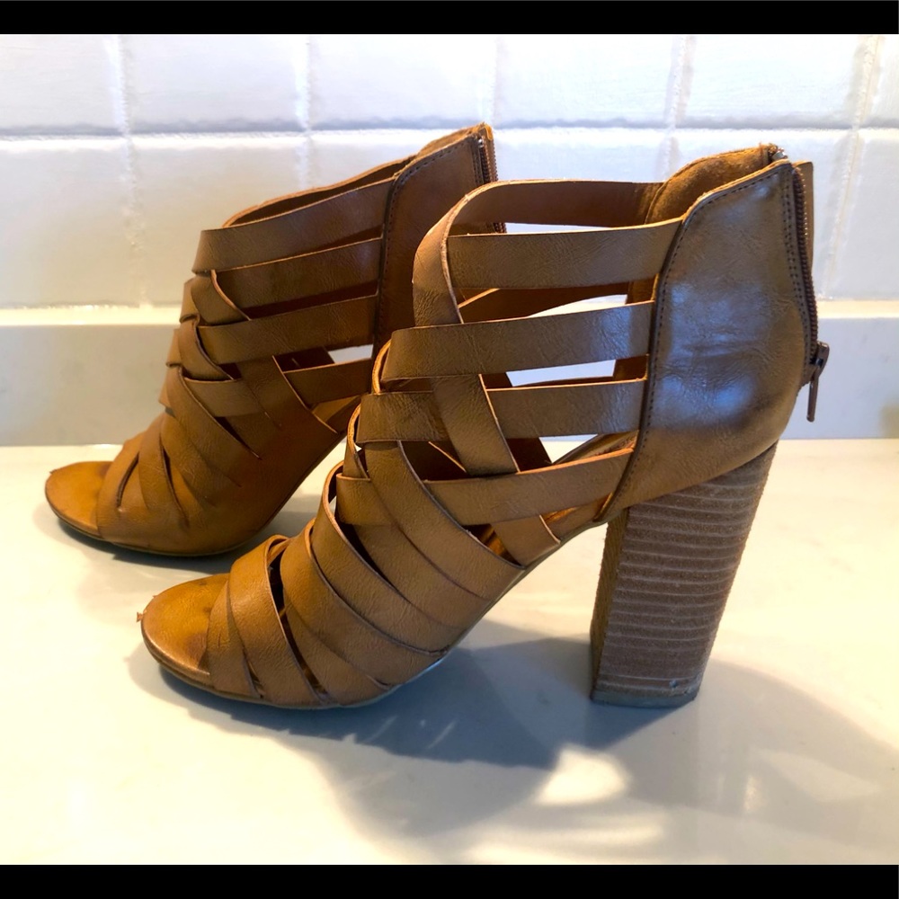 Open toe booties